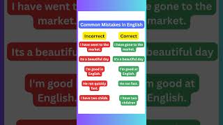 correct vs incorrect English #shorts #learnenglish #mcquizofficial