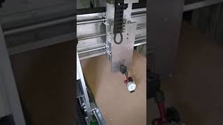 frezarka CNC domowej roboty test osi CNC homemade DIY test axis