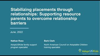 Stabilizing placements through relationships: Overcoming relationship barriers