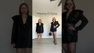 Wearing VS Styling - Black Jacket 🖤 #shorts