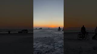 Police Guarding Sunset on the Beach