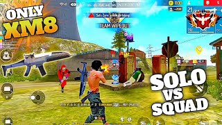 BAD DEMAGE AND SPRAY  OF XM8 || SOLO VS SQUAD || FREE FIRE NEW GAMEPLAY