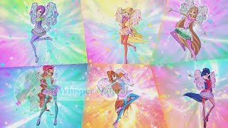 Winx Club: All Full Transformations up to Cosmix in Split Screen