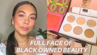 FULL FACE OF BLACK OWNED BEAUTY | Uoma Beauty, Mented Cosmetics, Juvia's Place, The Lip Bar + More