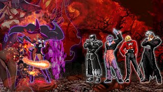 [KOF Mugen] Nine the Phantom VS. Vanguard Zero, Trouble Man, Blaze Rock & Dark God Rugal