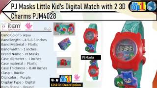 PJ Masks Little Kid's Digital Watch with 2 3D Charms PJM4028