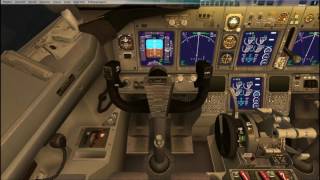 FSX ILS Night Approach and Landing