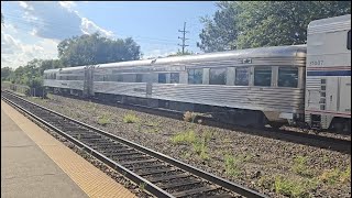 Amtrak Southwest Chief with Seaboard Louisville Nashville Private cars through Lisle IL 8/17/24