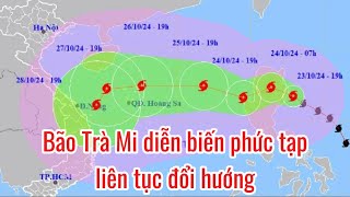 Bão Trà Mi diễn biến phức tạp, liên tục thay đổi hướng di chuyển khi vào biển Đông