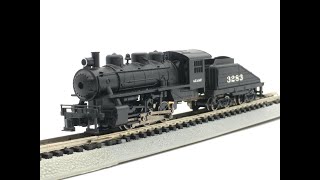 Bachmann N Scale Santa Fe 0-6-0 Steam Locomotive Demo