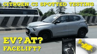 Upcoming Citroen C3 Spotted Testing | EV| AT | Facelift | CNG