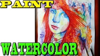 So much color *_* Portrait painting with watercolor / Aquarell #0031 [1080p] [Speed painting]