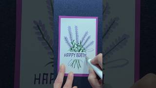 Easy Lavender Card Drawing #easydrawing #lavender #birthdaycard #oddlysatisfying