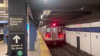 A, C, D, and F train action at Broadway Lafayette Street 4/28/24