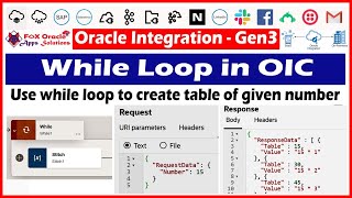 26. While loop in OIC | loop in OIC | How to use loop in oracle integration | OIC tutorials