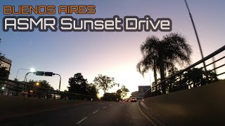 Sunset Drive from Tigre to Buenos Aires: Tranquil Motorway ASMR Journey #BADriveSeries