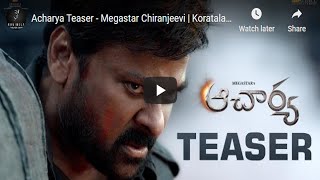 Acharya Teaser - Megastar Chiranjeevi | Koratala Siva | Niranjan Reddy | Ram Charan |GR Media