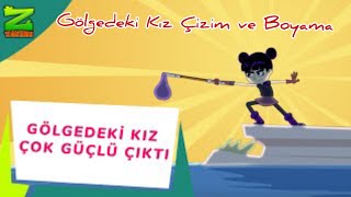 TRT Çocuk Z Takımı / B Takımı Gölgedeki Kız Çizim ve Boyama | Z Takımı Boyama| Çocuklar için Boyama