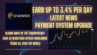 ONEWIEX Latest News | Earn Up To 3.4% Per Day | Upgrade To The Payment System & New Event Coming