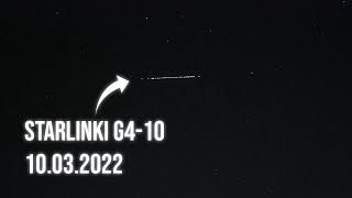 Przelot satelitów Starlink G4-10 nad Polską z dnia 10 marca 2022