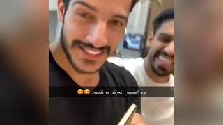 سنابات الكويتي محسن النصار  مع الفنان المغربي عمر بلمير  في الكويت