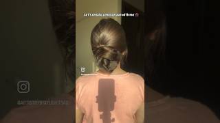 Messy bun #youtubeshorts #hairstyle #messybunhairstyle #braids