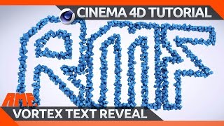 Cinema 4D Tutorial - Vortex Text Reveal