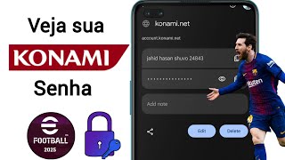 Como ver sua senha da Konami se você esqueceu | Veja sua senha da Konami efootball 2025