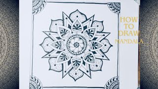 How to draw mandala drawing / mandala çizimi / relaxing video mandala drawing