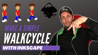 Make a 2D character animation walkcycle in inkscape