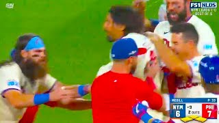 Nick Castellanos Walk Off Single | New York Mets vs Phillies 2024 MLB NLDS Game 2 Highlights