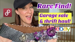 Thrift & Garage Sale Haul! A vintage rare find! #reseller #thrifthaul #ebayseller #poshmarkseller