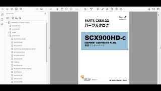 Hitachi Sumitomo SCX900HD-C Equipment Components Parts Catalog