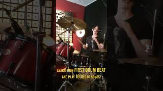 How To Become a Better Drummer? Learn Your First Drum Beat and Play 1000's of Songs 🥁 #music #drums