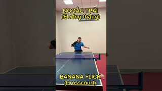 Banana Backhand Flick down the line #bongban #pingpong #shorts #tabletennis #phivutabletennis