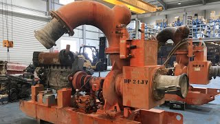 Old Dewatering pump maintain and repairing .Water pumps,dewatering pump 10 inch 2014 wawa pumps 250