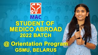 Ms. B. Mounika, 2022 Batch MEDICO ABROAD Student @ MBBS in GOMEL MEDICAL UNIVERSITY, BELARUS