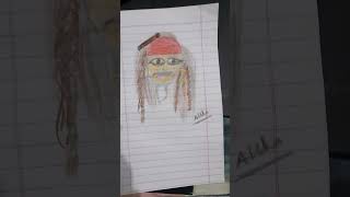 me vs my aunt Captain jack Sparrow sketch #captainjacksparrow#johnnydepp#piratesofthecaribbean