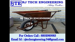 RJ Tech Engineering Single wheel barrow trolley choco 1 8892989983