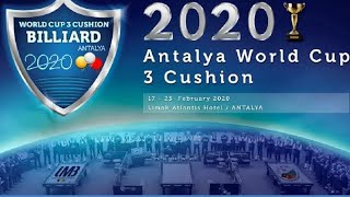 3 Cushion Billiard Dick Jaspers vs Daniel Sanchez Antalya World Cup 2020 Final Part1 3 Bant Bilardo