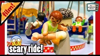 🍄Playmobil Film! Baby is Scared of Carnival Swings and BARFS all over Papa! 😤The Playmobil Diaries