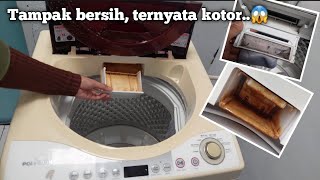 TIPS MEMBERSIHKAN MESIN CUCI SATU TABUNG TANPA MEMBONGKAR TANPA DIRENDAM || DEEP CLEANING MESIN CUCI