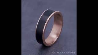 CFT9665010BKTR - 6.5mm Men's Rose Gold Ring