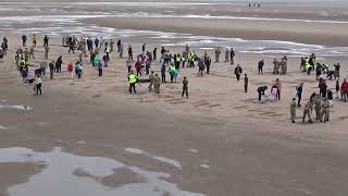 Blackpool D Day Shadows in the sand