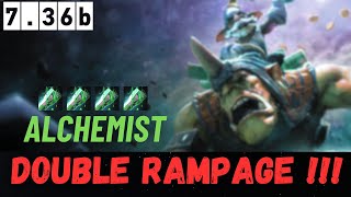 CARRY ALCHEMIST DOUBLE RAMPAGE | Immortal Gameplay | 10K/2D/16A | 7.36b