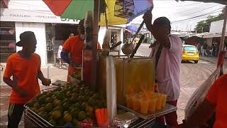 Esquina Caliente, orange juice in Sincelejo streets, Colombia