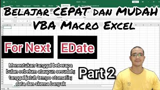 Menggabungkan fungsi For Next dan EDate untuk menentukan jatuh tempo otomatis banyak data PART 2