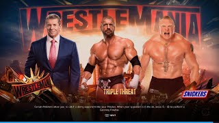 WWE 2K24 Triple H vs Brock Lesnar vs Mr McMahon