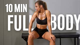 10 MIN Hybrid FULL BODY Workout With Weights - Core, Cardio and Strength Work At Home