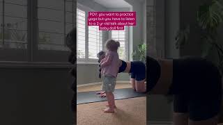 Yoga mom life 😆 #yogakids #yogaforbeginners #yogamommy #yogachannel #yogi #yogafit #fitmom #yoga